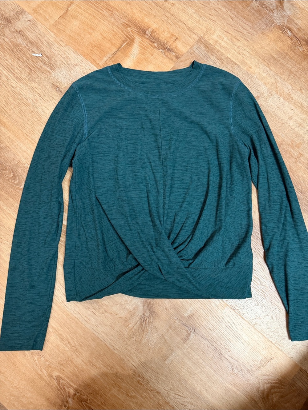 Old Navy Teal Twist-Front Long Sleeve Top
